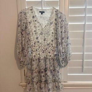 Express White Long Sleeve Sundress